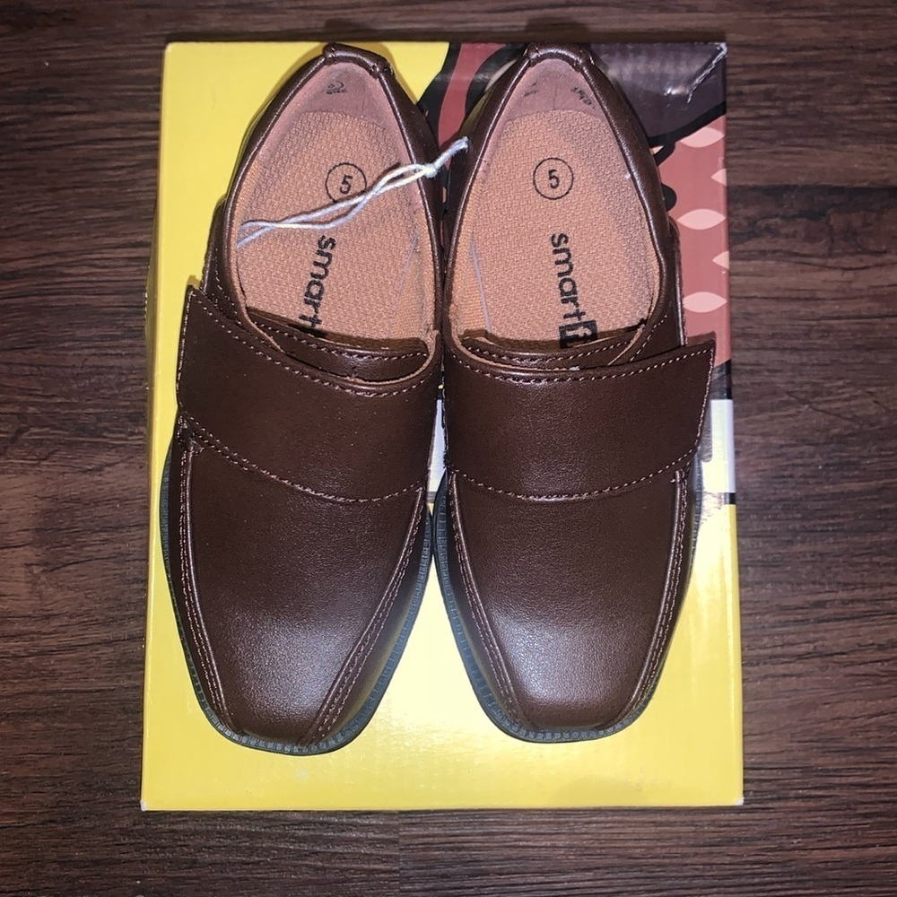 Smart fit Grant strap‎ Grant brides brown dress shoes size 5c NWT & box - Picture 2 of 5